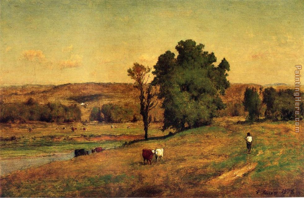 George Inness Landscape with Figure